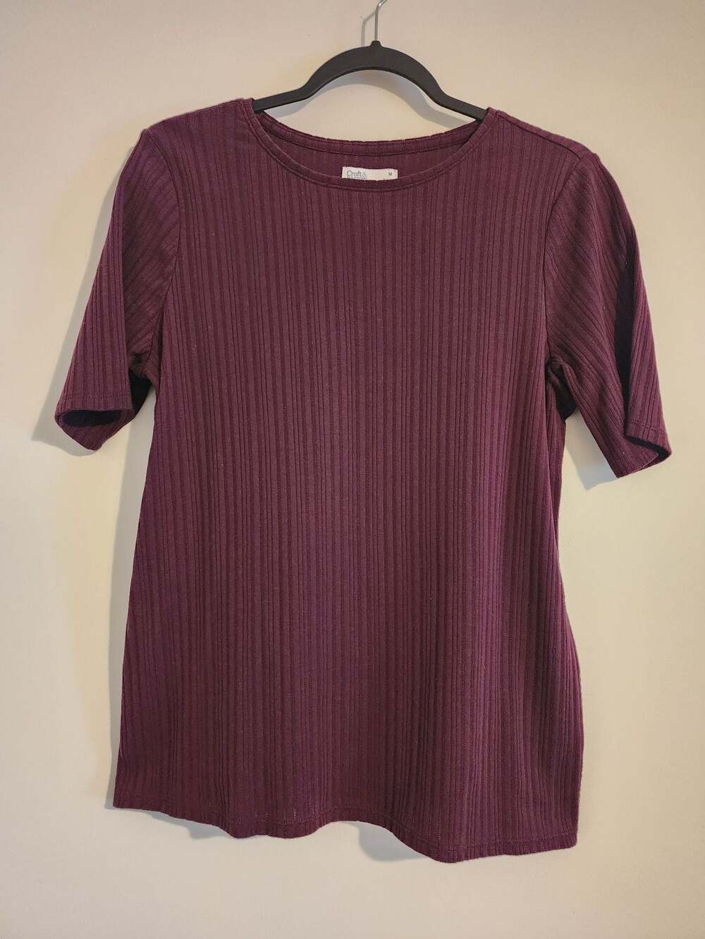 Croft & Barrow Ribbed Short Sleeve Top